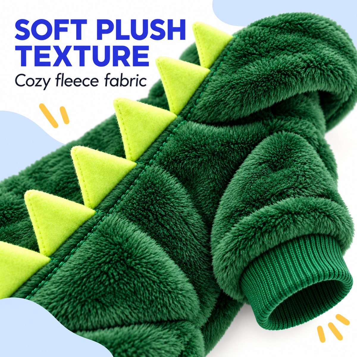 Dinosaur Fleece Pet Jumpsuit - Warm Winter Hoodie for Dogs & Cats