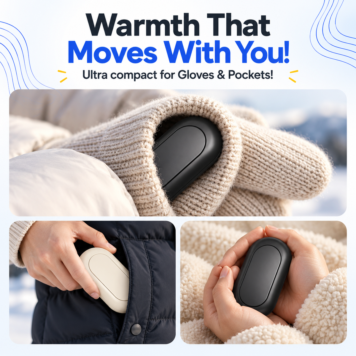 2-in-1 Magnetic Mini Hand Warmers