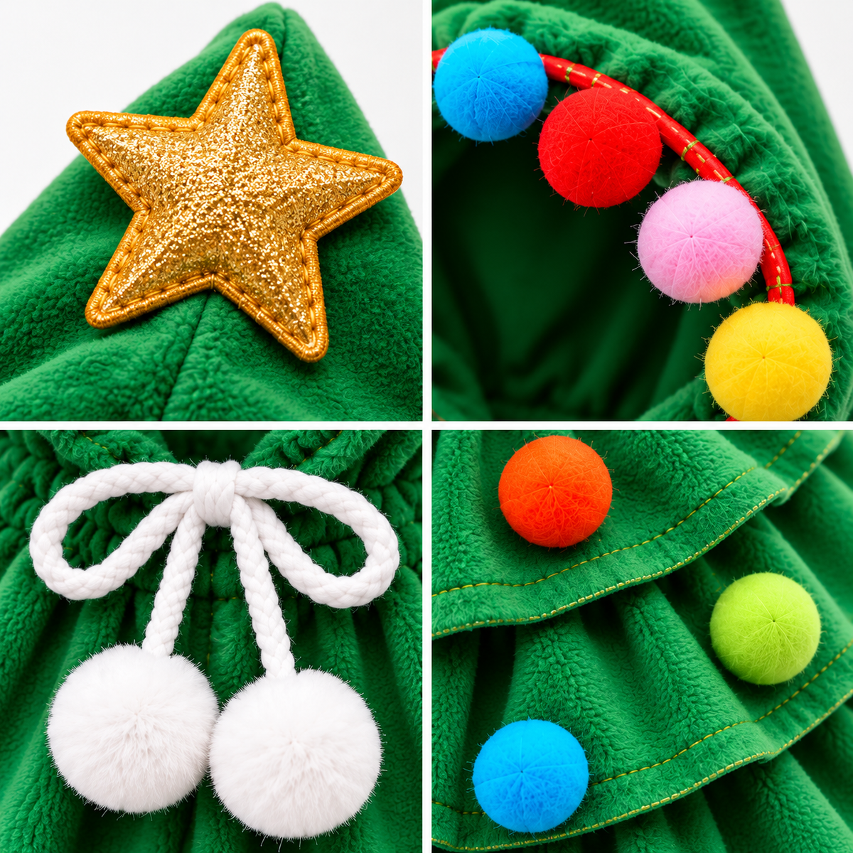 Christmas Tree Costume for Dogs & Cats with Star Hat