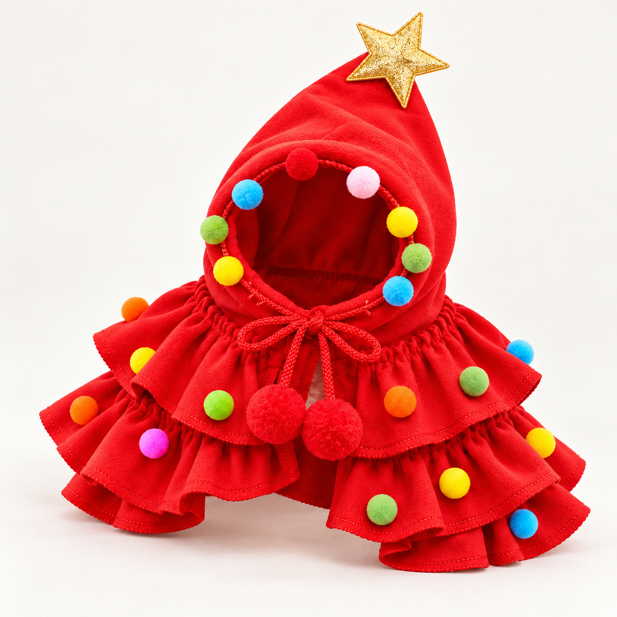 Christmas Tree Costume for Dogs & Cats with Star Hat