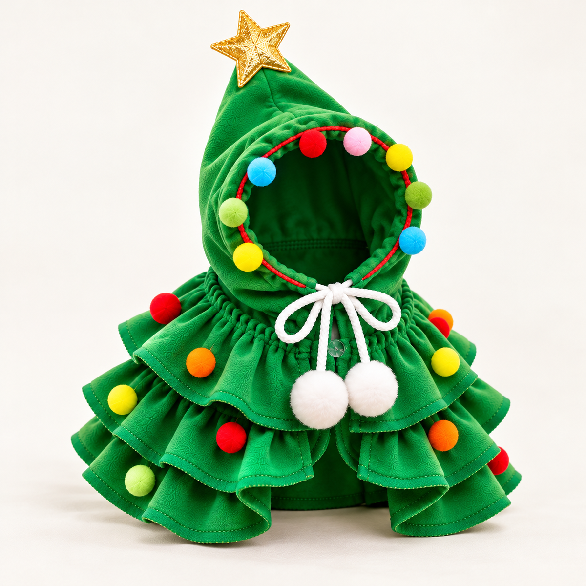 Christmas Tree Costume for Dogs & Cats with Star Hat